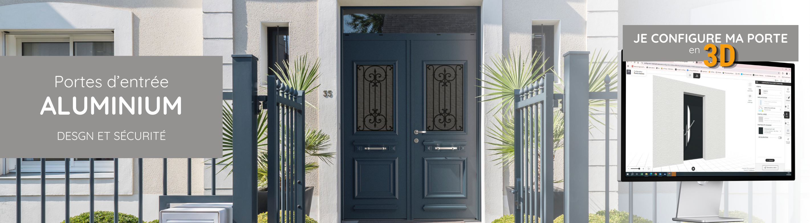 portesb  d'entrée alu - design et sécurité