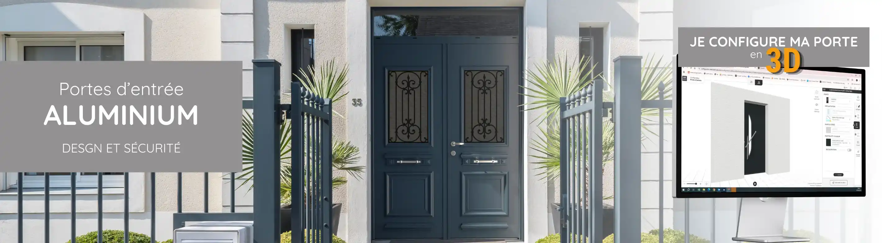 portesb  d'entrée alu - design et sécurité